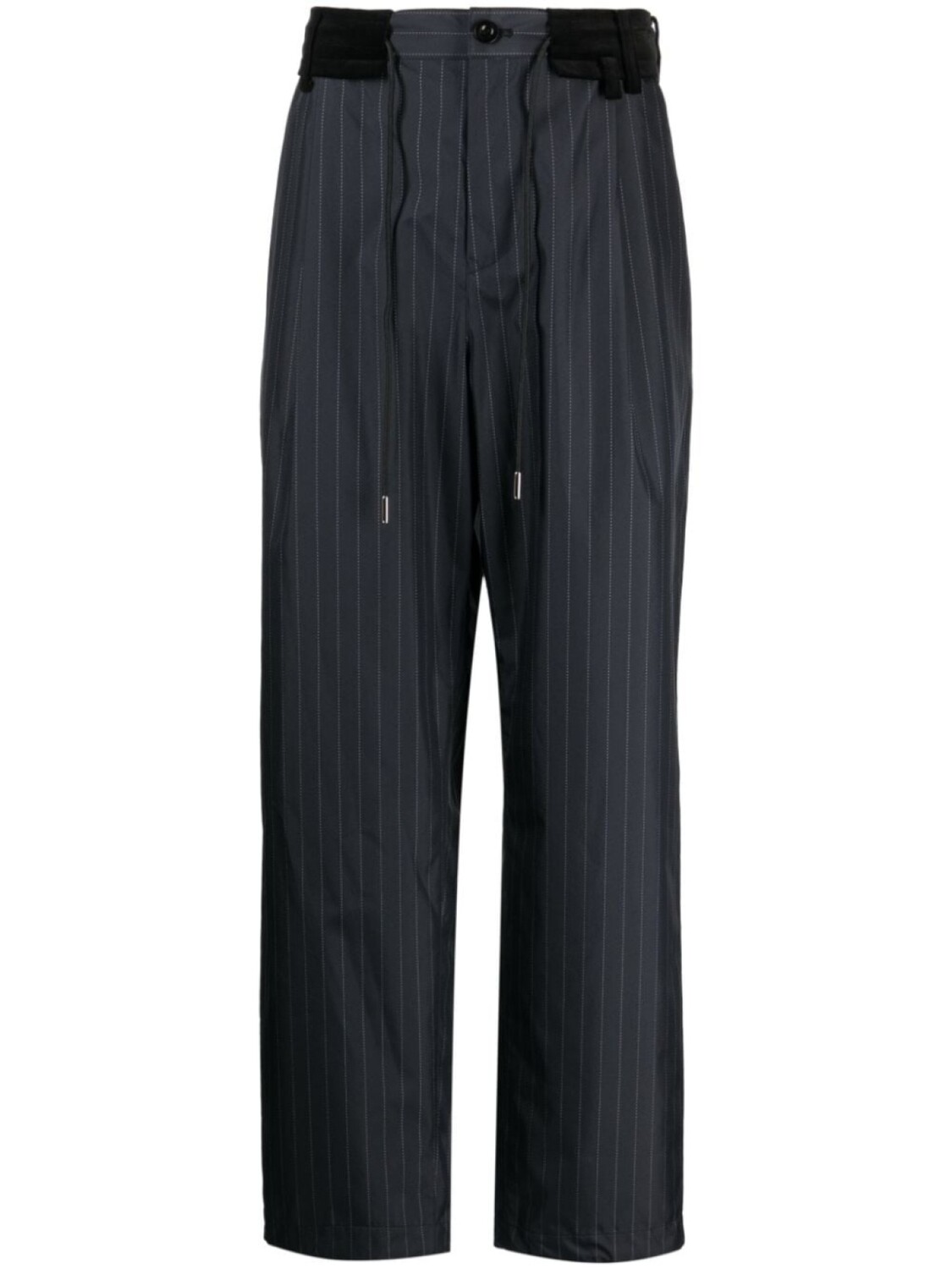 

Брюки строгого кроя в тонкую полоску sacai, синий
