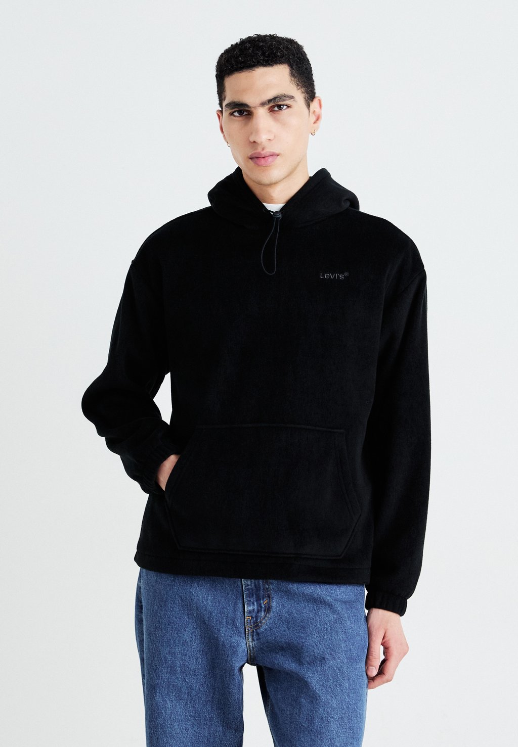 

Флисовая толстовка Felpa con cappuccio Levi's, черный