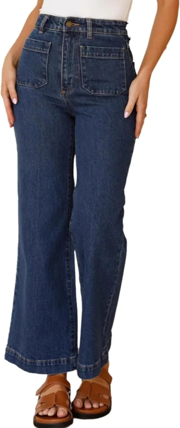 

Conshvi женские широкие укороченные джинсы high waisted baggy capris