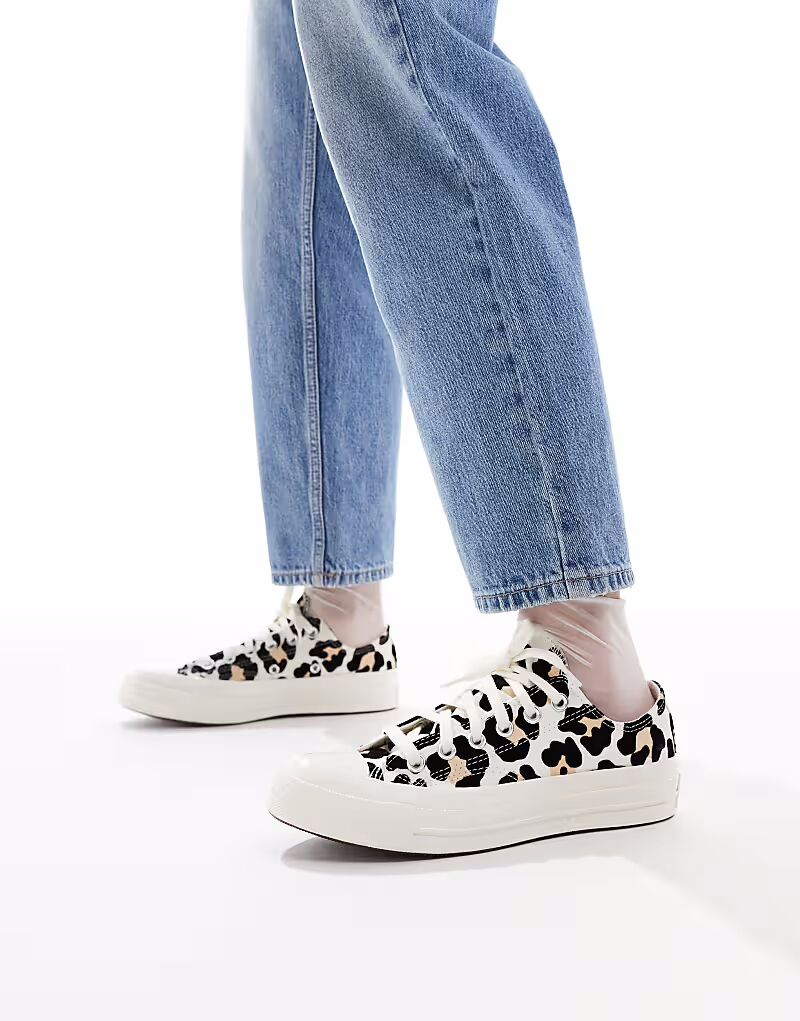 Кроссовки Converse Chuck 70 Ox с леопардовым принтом - МУЛЬТИ — фото 3