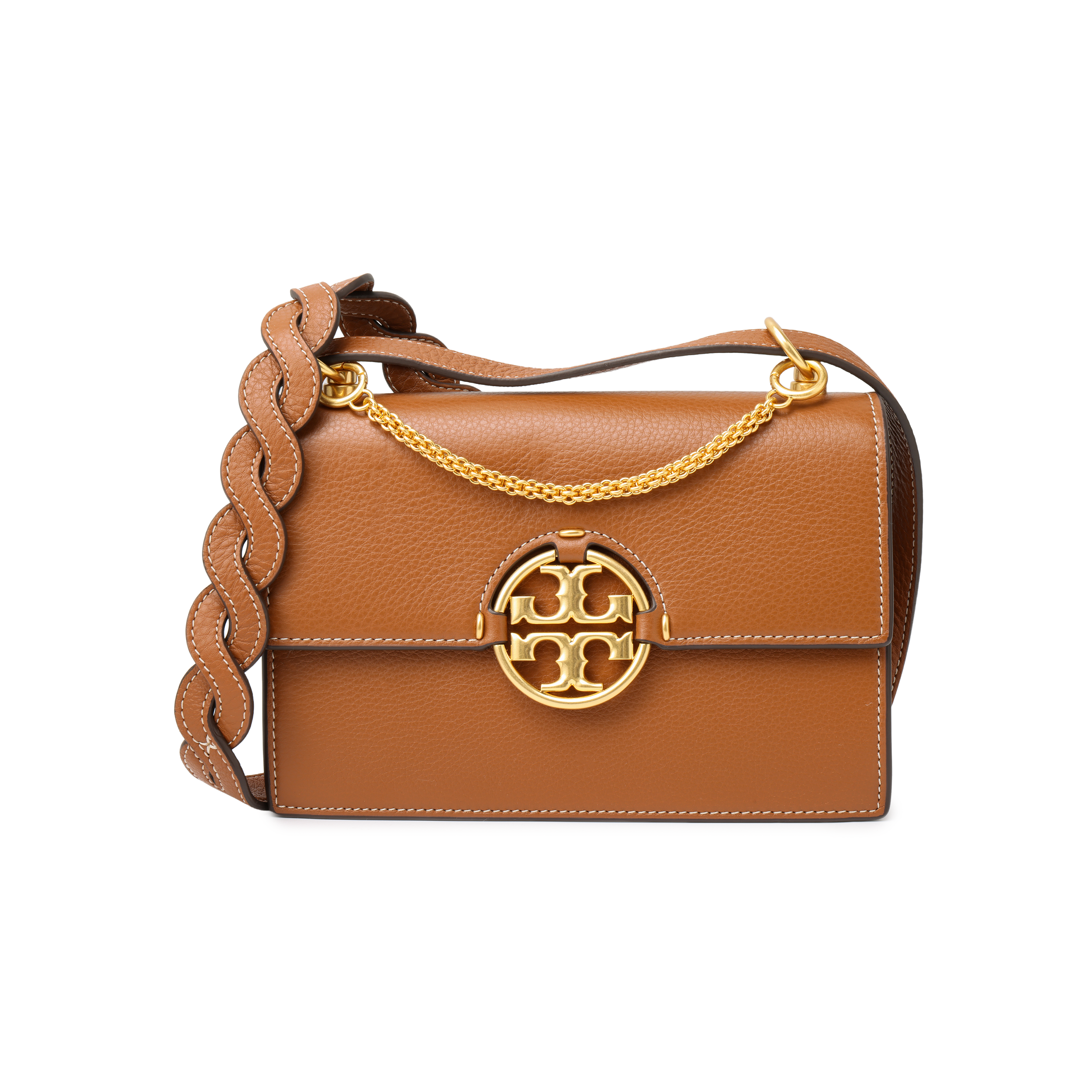 

TORY BURCH Сумка через плечо Miller из коровьей кожи, женская, Trumpets, коричневого цвета