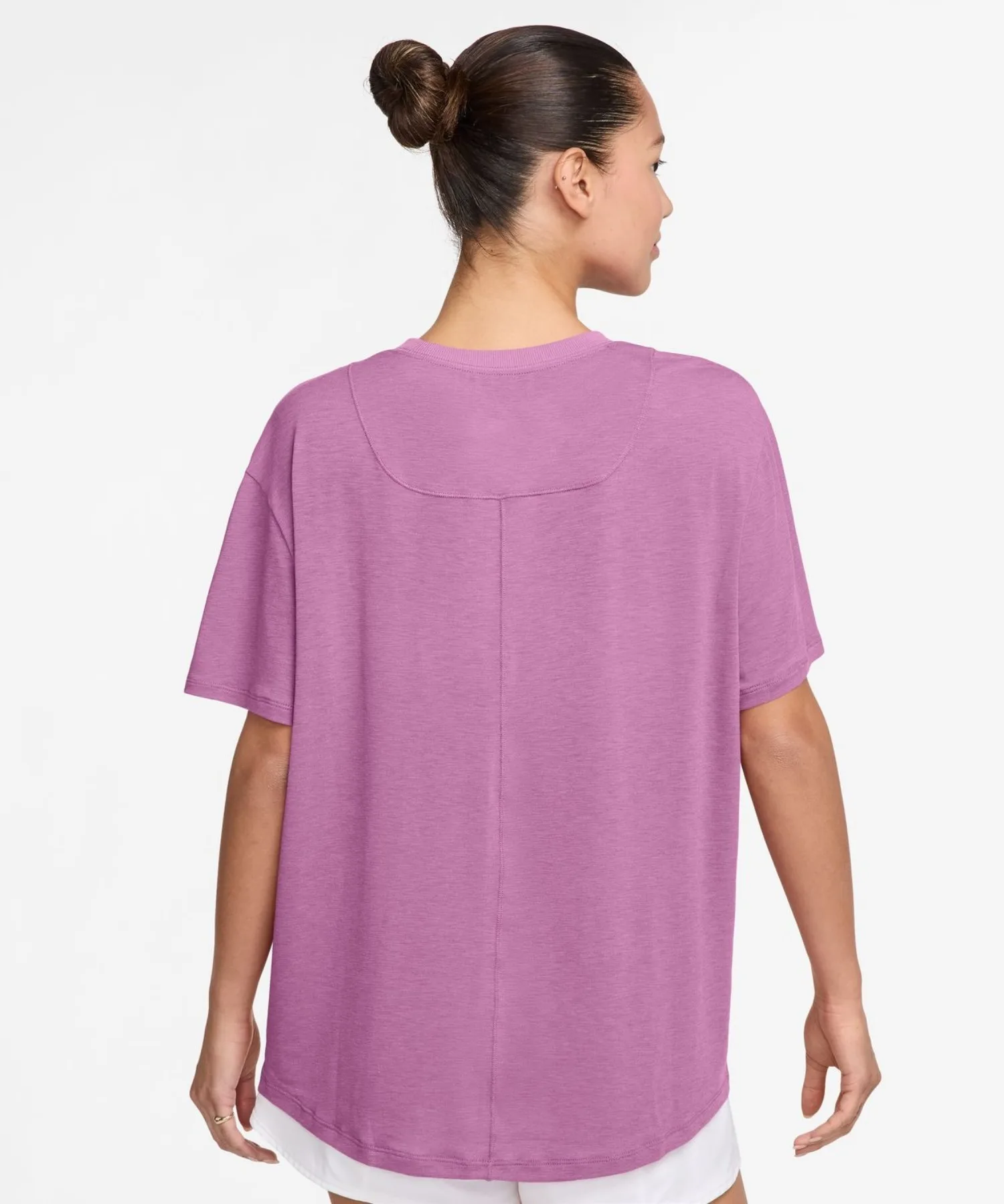 Женский топ Nike One Relaxed DF S/S красный с фиолетовым — фото 3