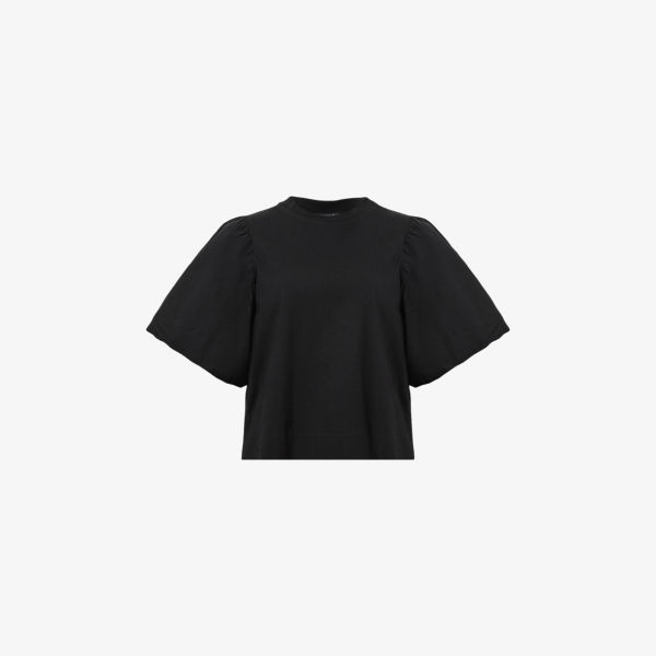 

Футболка Allsaints с пышными рукавами, черный