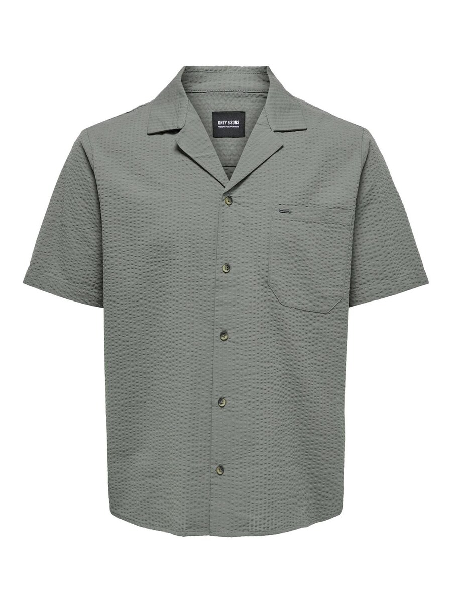 

Рубашка на пуговицах классического кроя Only & Sons ONSEye, темно-серый