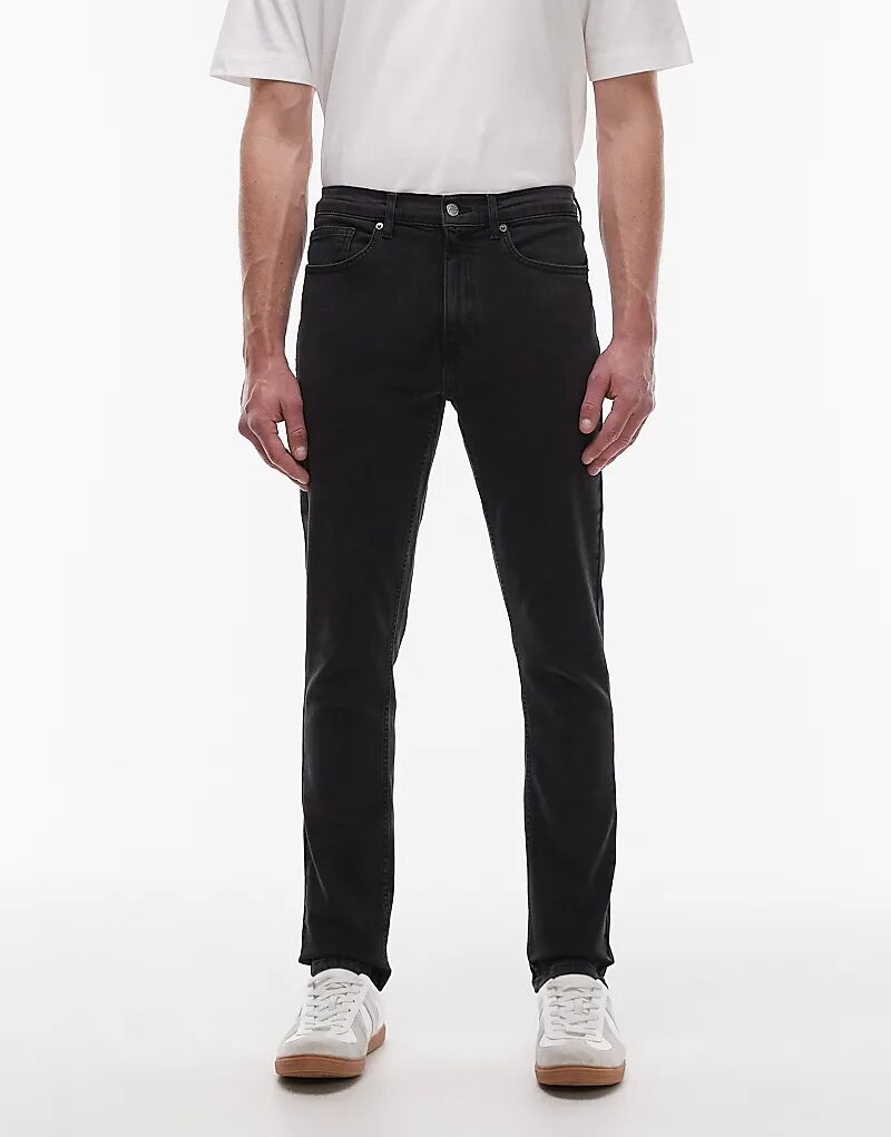 

Узкие джинсы Topman стретч черного цвета