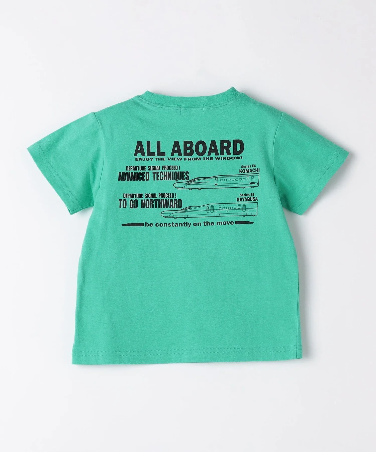 Цвета кораблей: 80~130 см / Футболка JR Shinkansen◇ SHIPS Colors, Light green — фото 3