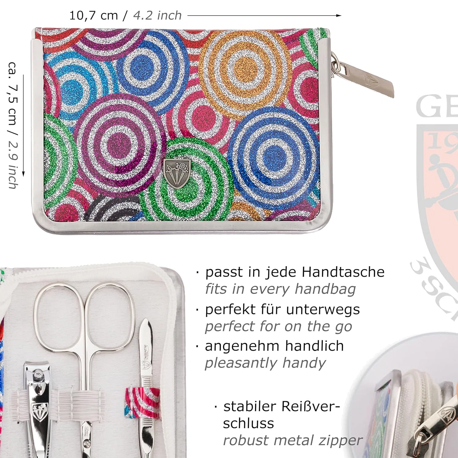 Маникюрный набор «Ravenna» из 6 предметов от DREI SCHWERTER ‎Drei Schwerter, Colour Circles/Faux Leather Lacquer — фото 4