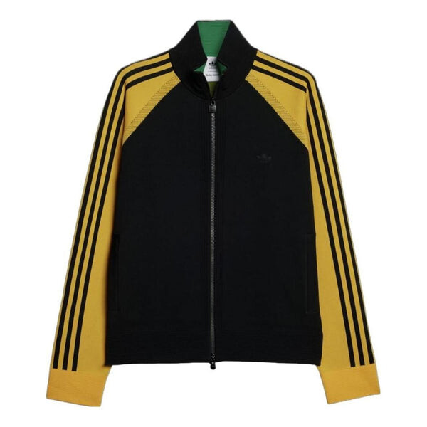 

Куртка adidas x Wales Bonner Knit Track Jacket 'Black Yellow', черный