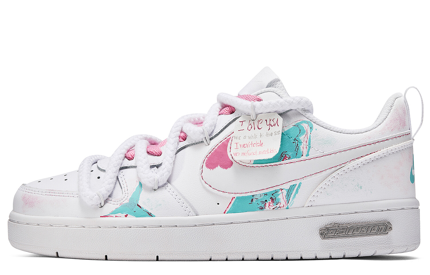 

Кроссовки Nike Court Borough 2 Skateboarding Shoes Women's Low-top Pink/blue/white, розовый