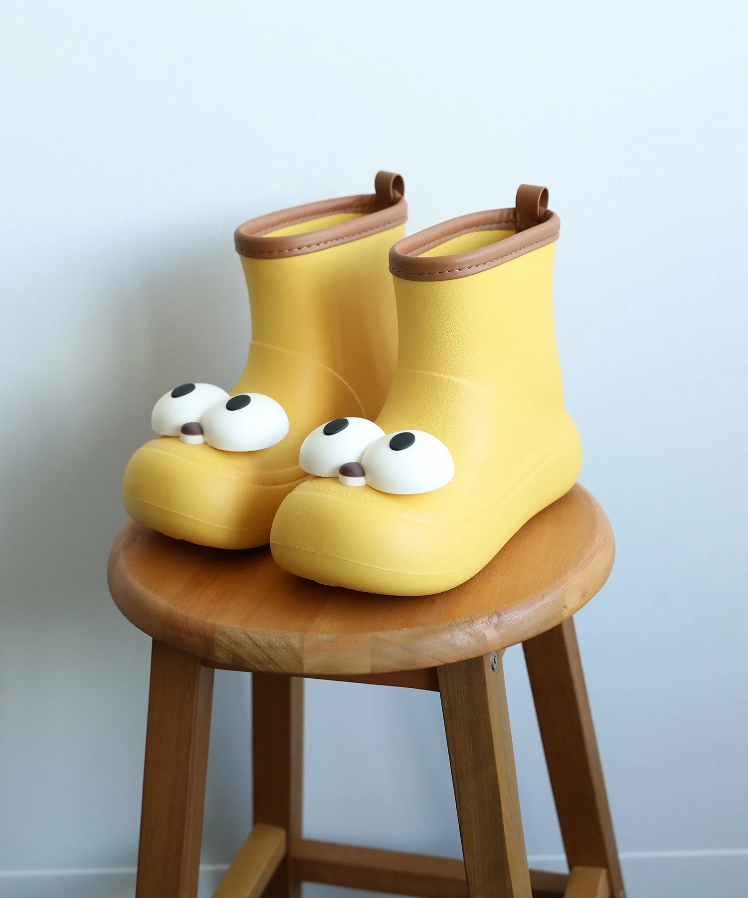 Милые детские резиновые сапоги с большими глазами Aimoha Kids, Yellow