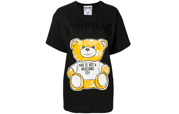 

Футболка женская черная MOSCHINO