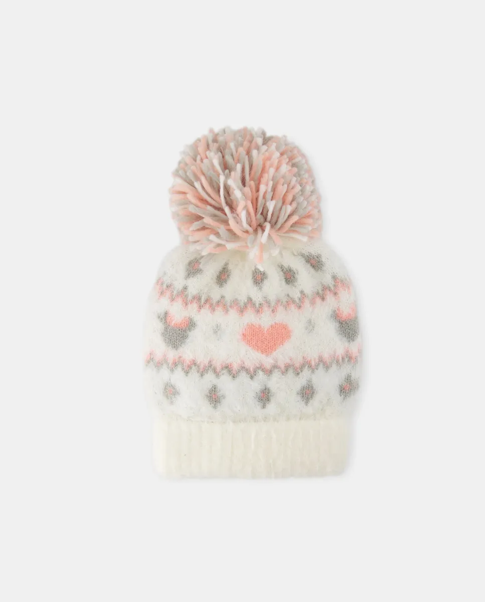 

Детская шапка жаккардовая MINNIE Kids El Corte Inglés, бледно-розовый