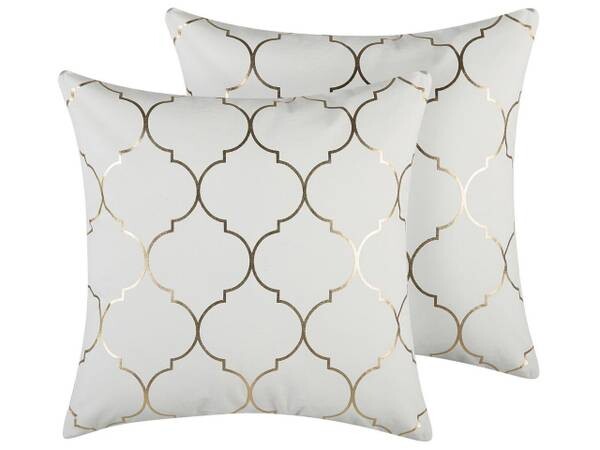 

Подушка Beliani 2 шт ALYSSUM, 45x45x45 см цвет cremeweiß/gold/weiß