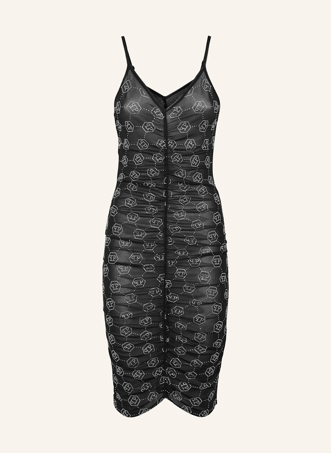 

Платье миди монограмма PHILIPP PLEIN, черный