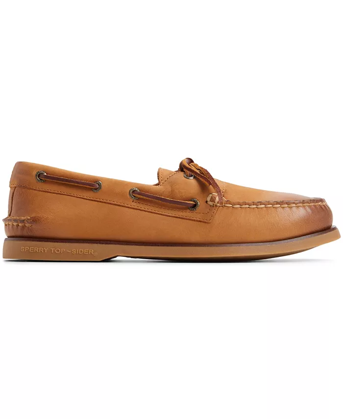 Мужские лодочные туфли Gold Cup Authentic Original с двумя шнуровками Sperry, коричневый/бежевый — фото 2