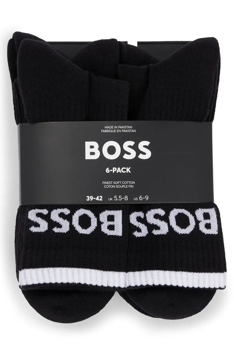 Деловые носки BOSS "6P QS Stripe CC" (6 шт. в упаковке), черный — фото 3