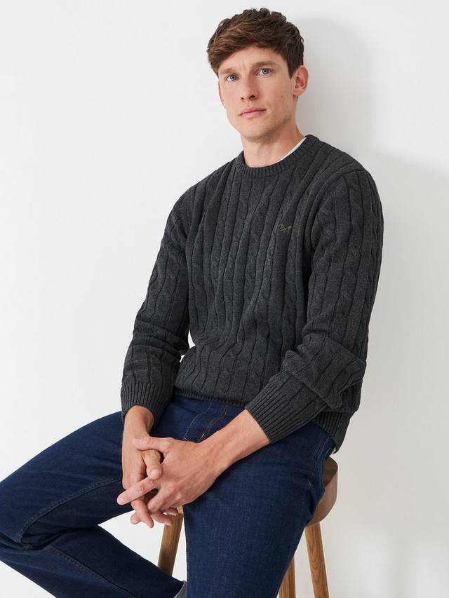 

Органический хлопковый свитер Oarsman с рельефным узором Crew Clothing