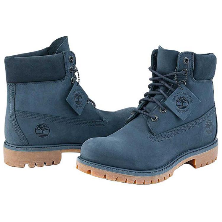 Мужские ботинки Timberland непромокаемые нескользящие, сине-голубой — фото 4