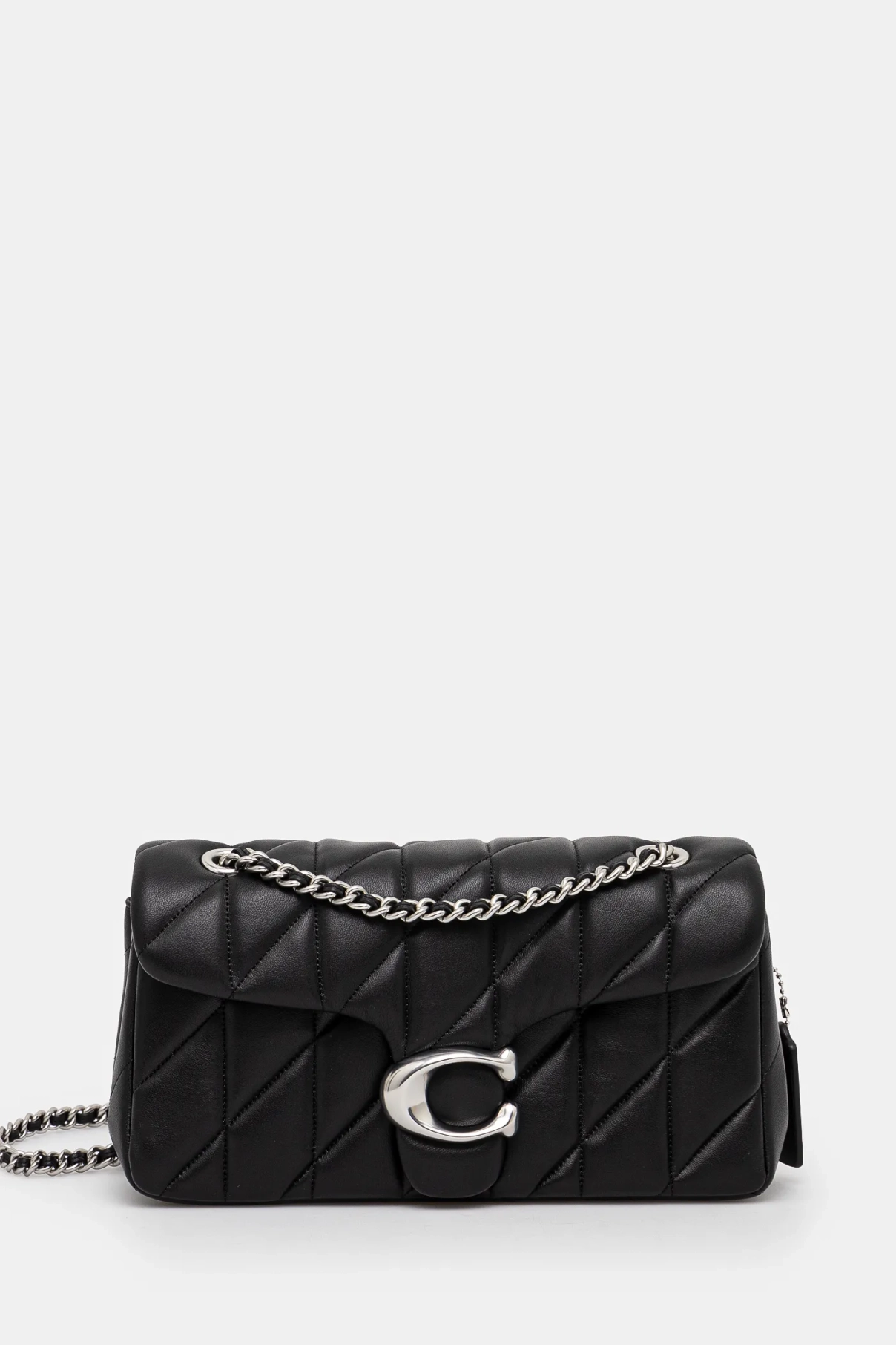 

Сумочка из полосатой кожи Coach, черный
