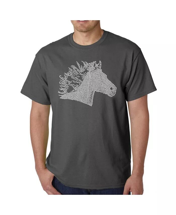 

Мужская футболка Word Art - Horse Mane LA Pop Art, серый