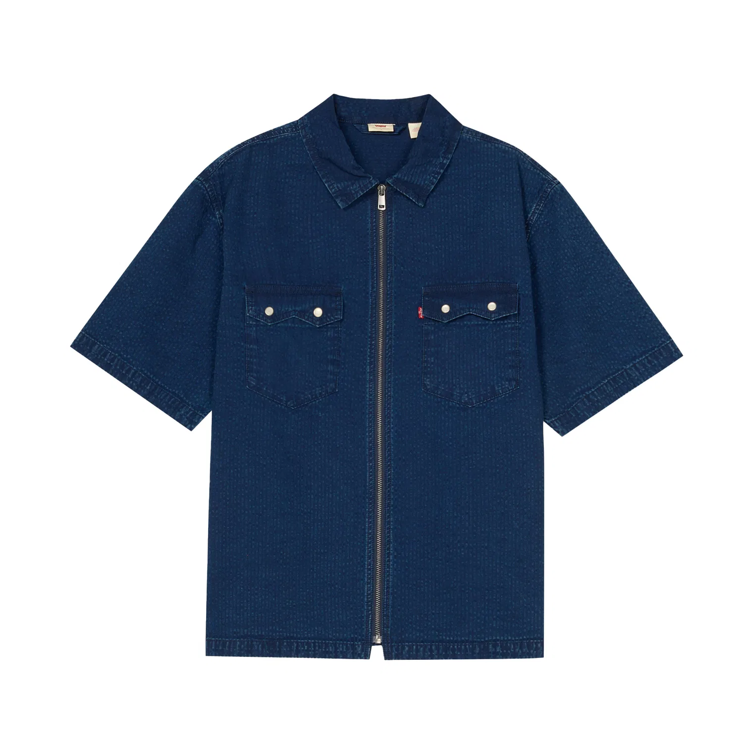 Рубашка унисекс темно-синяя джинсовая с отложным воротником Levis, Dark Blue