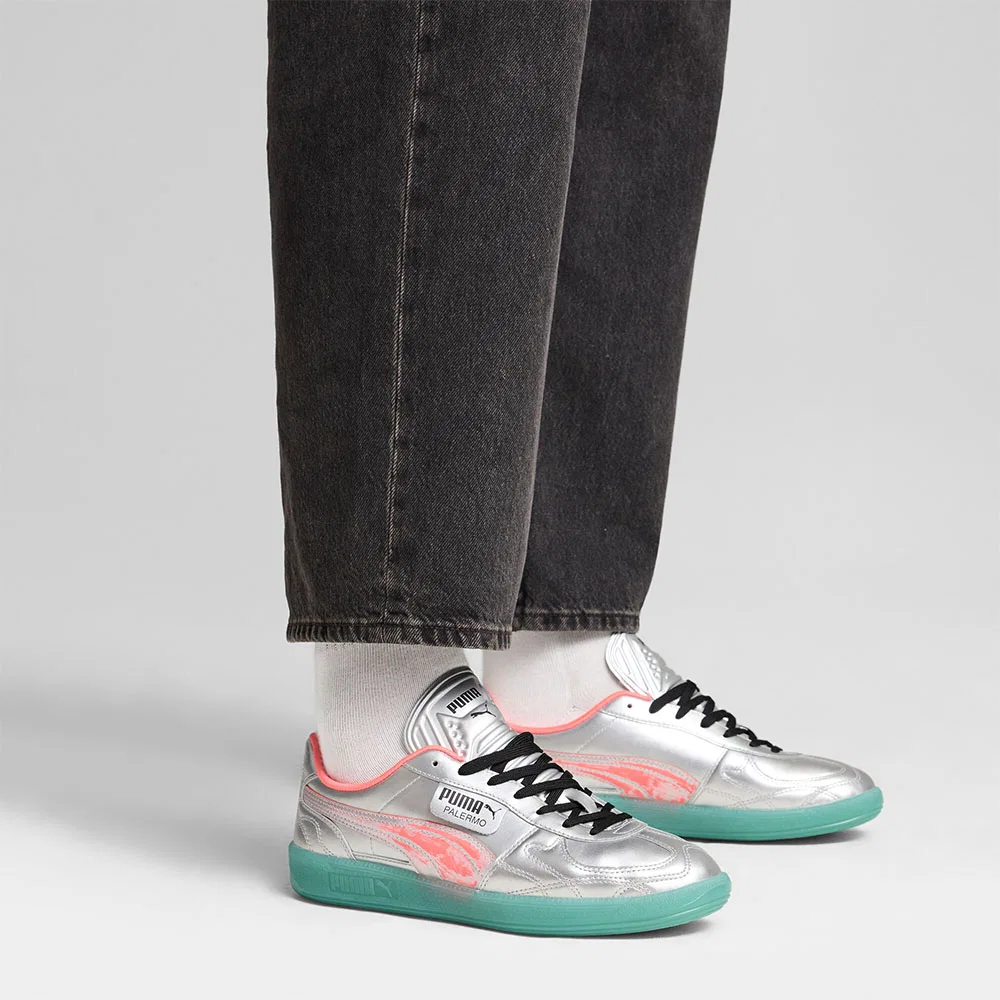 Мужские низкие кроссовки Palermo New Gen Puti серебристые от Puma