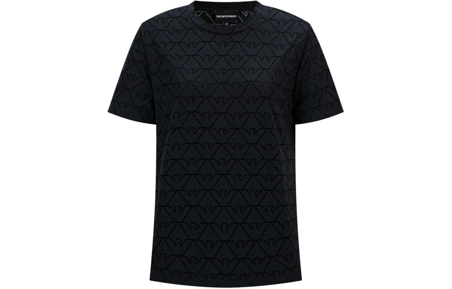 Футболка SS24 женская темно-синяя EMPORIO ARMANI — фото 2