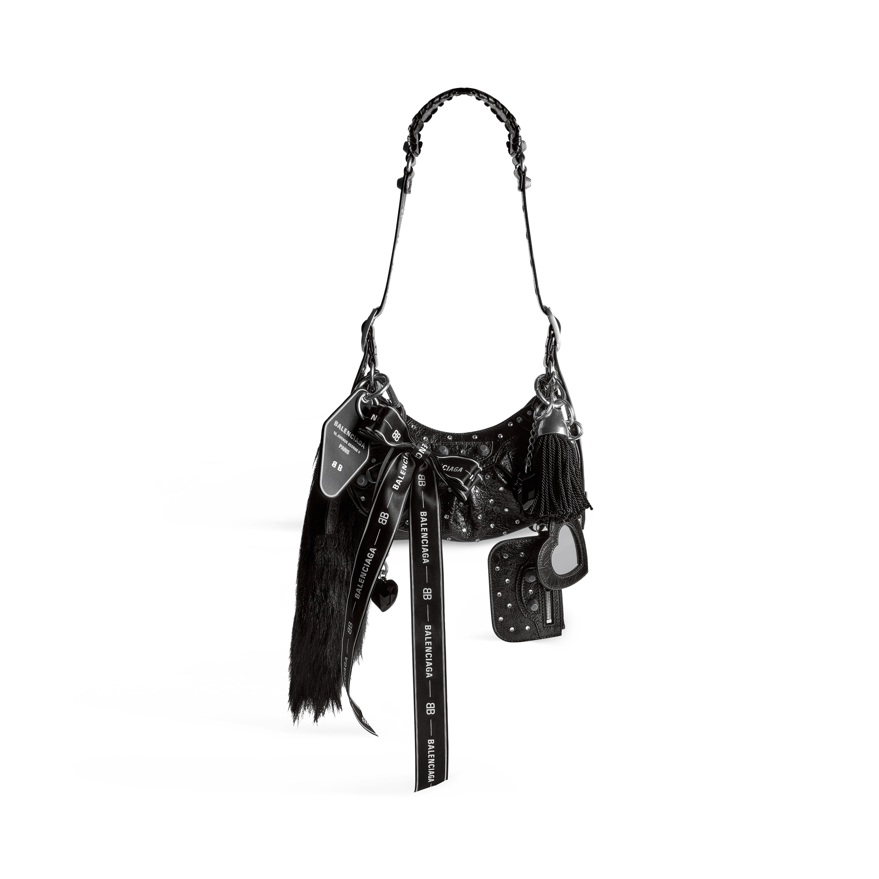 

Сумка через плечо Le Cagole Collector XS со стразами BALENCIAGA, черный