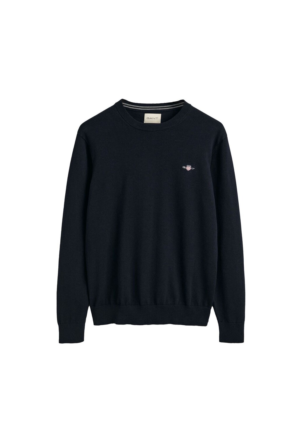 

Мужской свитер - CLASSIC COTTON C-NECK, вязаный свитер, круглый вырез, хлопок GANT, синий