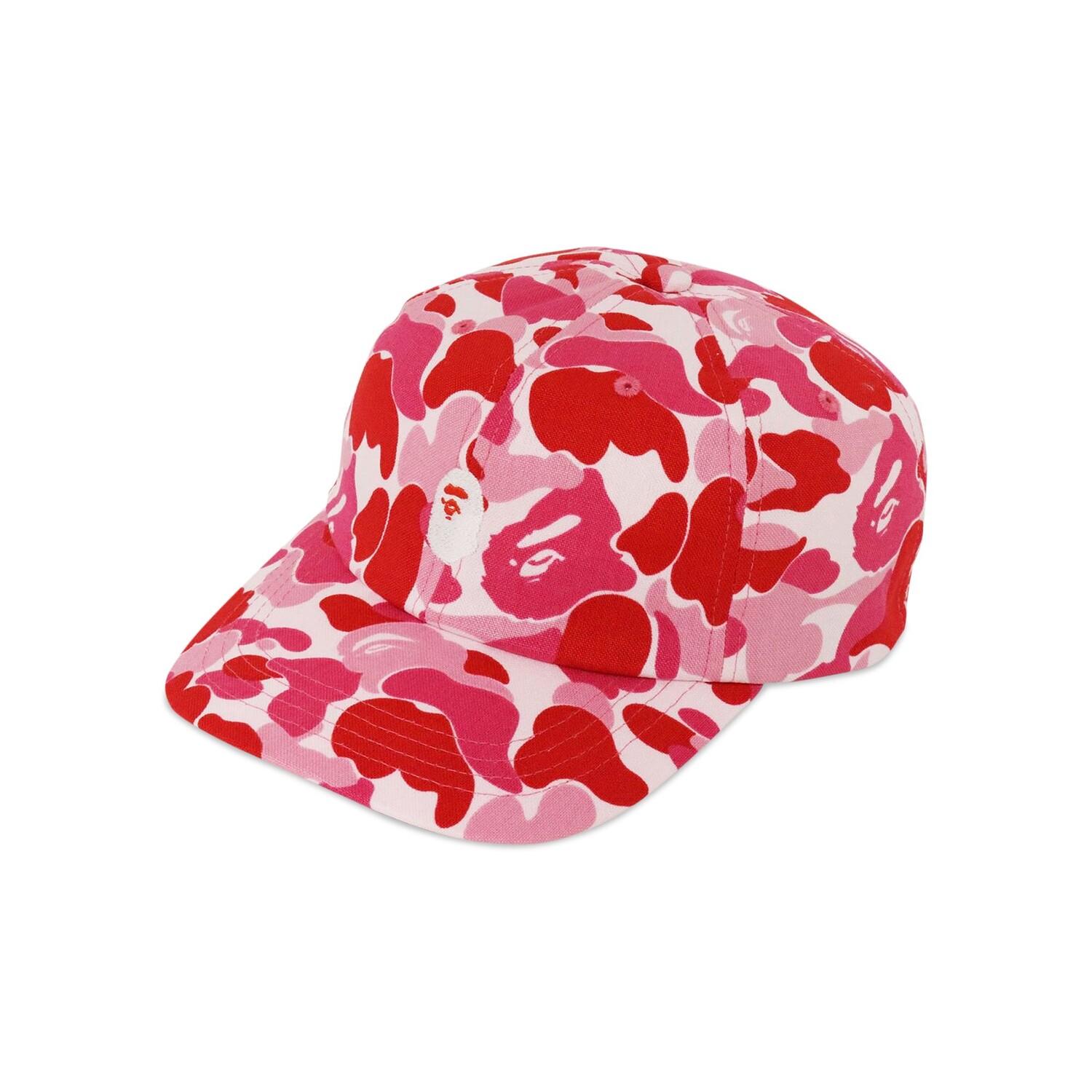 

BAPE ABC Камуфляжная кепка с вставкой в виде головы обезьяны, розовая