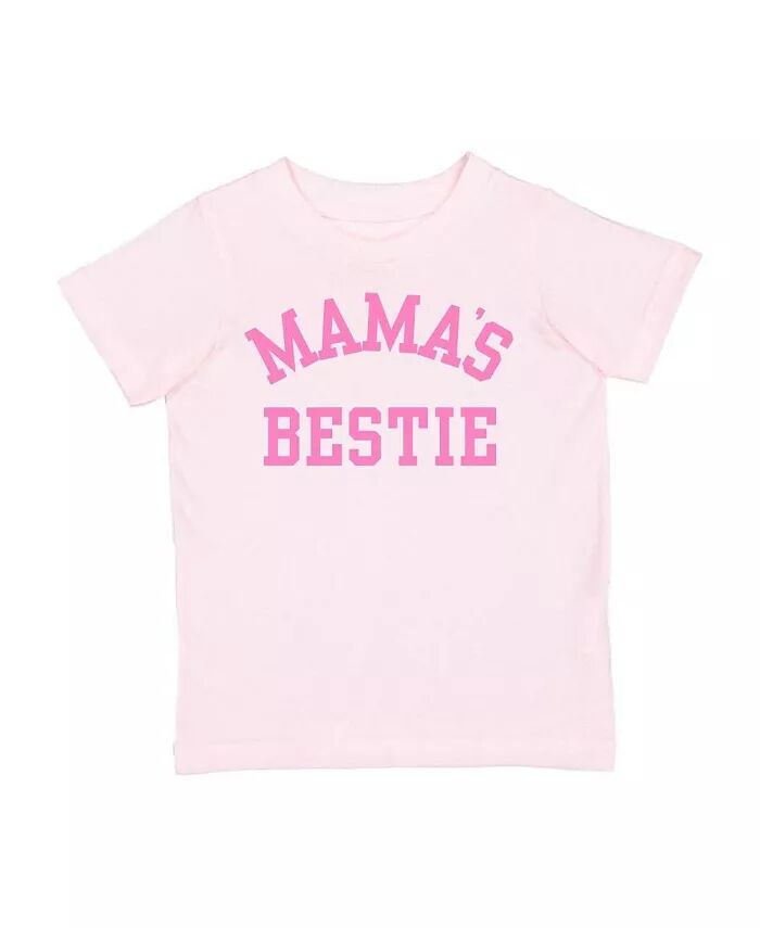 

Футболка с короткими рукавами Mama's Bestie для маленьких и больших девочек Sweet Wink, розовый