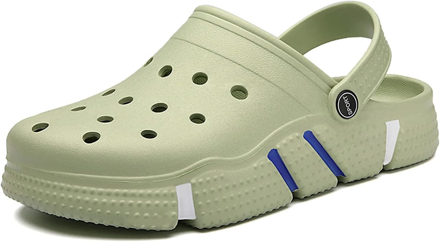 

Унисекс садовые сабо Solaud для мужчин и женщин, быстро сохнущие, дышащие, комфортные летние пляжные шлепанцы-сандалии, зеленый