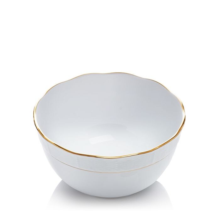

Herend Golden Edge Белая круглая миска, белый