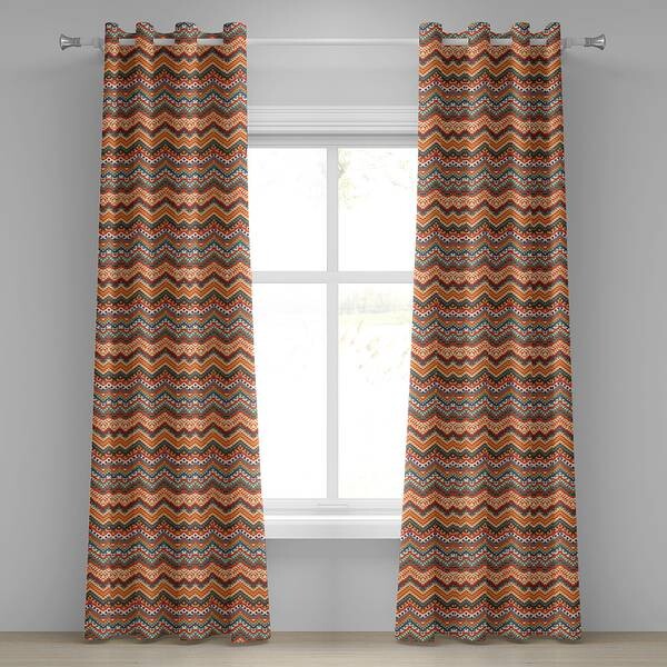 

Занавеска с люверсами Abakuhaus Zig Zag 2 шт, 280x245x0,5 см, разноцветный