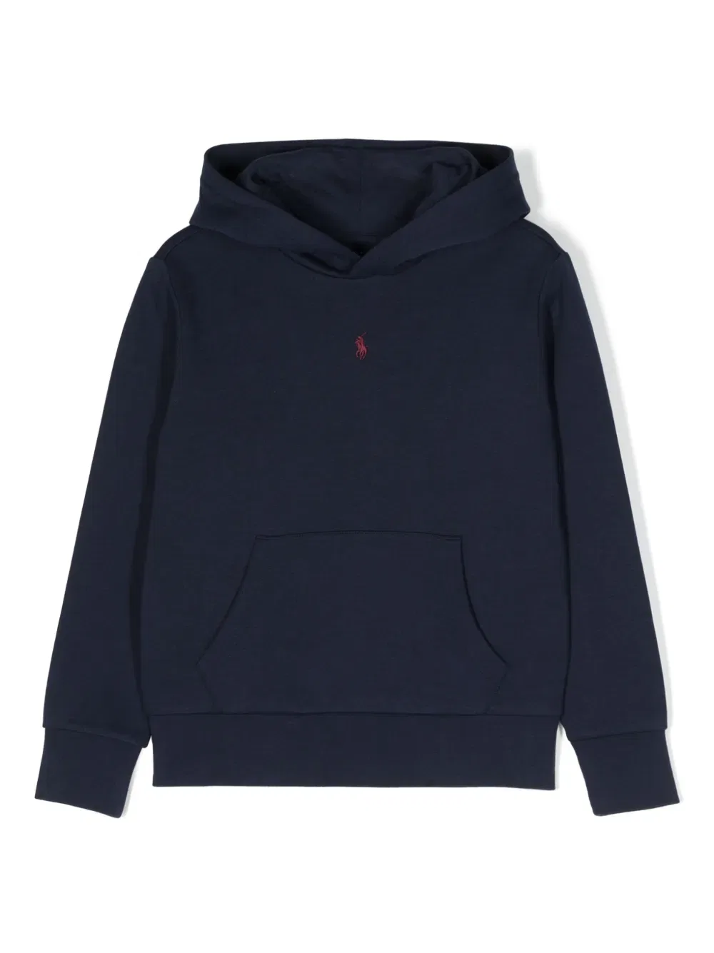 Худи из хлопковой смеси с вышитым логотипом Polo Ralph Lauren Kids, синий