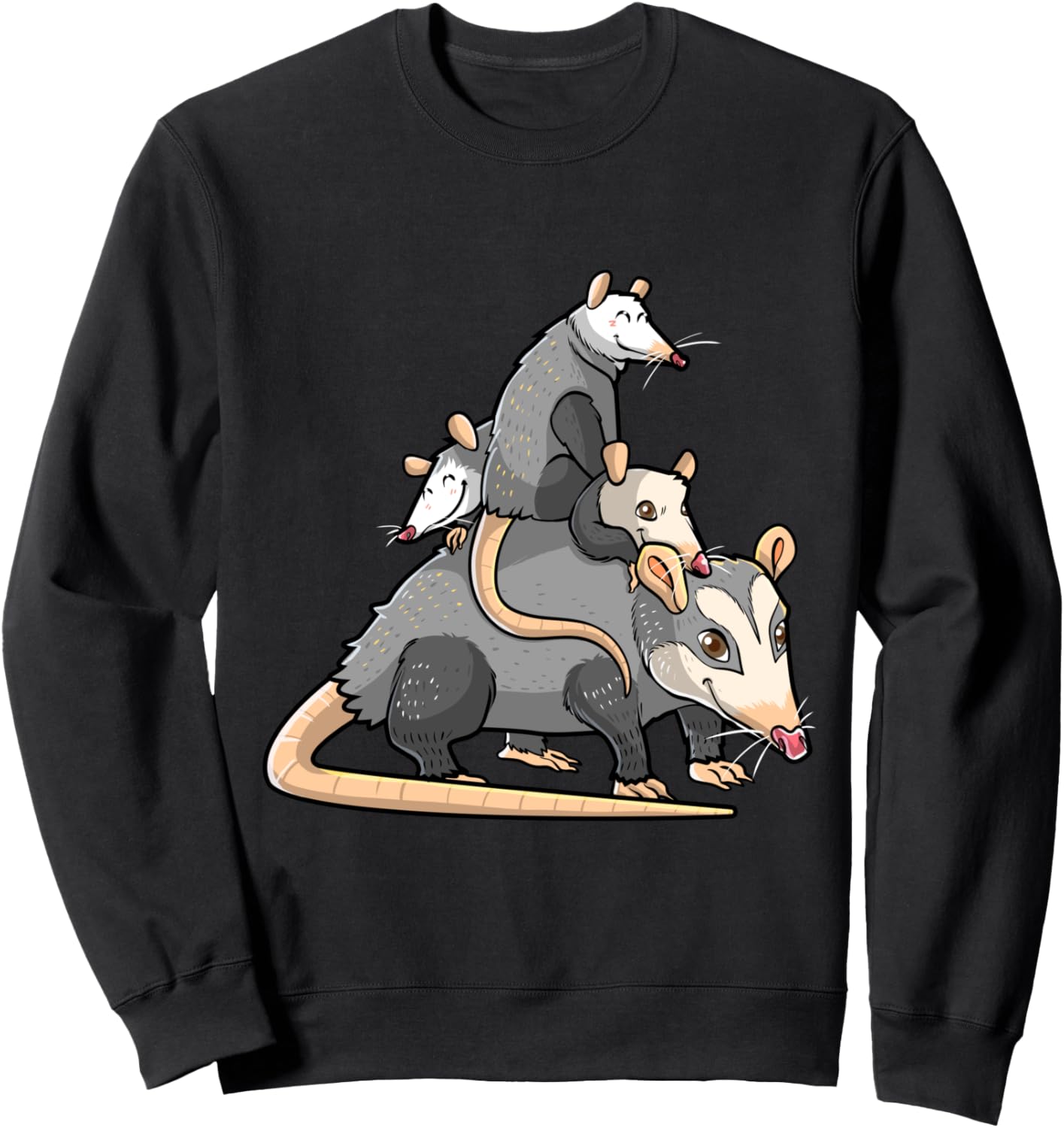 

Забавная толстовка с надписью «Любитель опоссумов, владелец, милая семья опоссумов, мусорное ведро» Funny Opossum Lover Street Cats Gift Store, черный