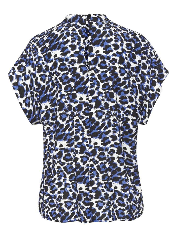 

Блузка с короткими рукавами с синим леопардовым принтом LASCANA