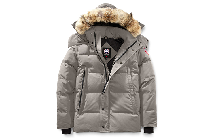 Мужская зимняя пуховая куртка Wyndham Series, цвет салатовый Canada Goose, lime серый — фото 3
