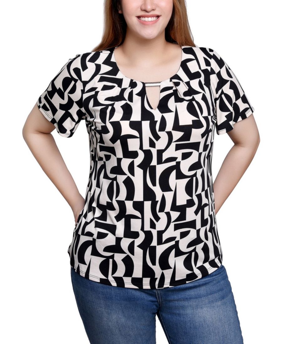 

Футболка с коротким рукавом и фурнитурой NY Collection, Black Seedpearl, Белый, Футболка с коротким рукавом и фурнитурой NY Collection, Black Seedpearl