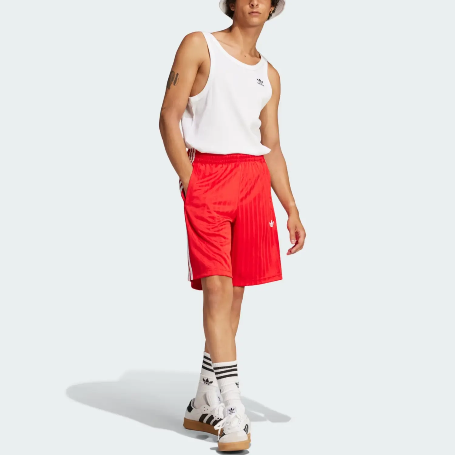 Шорты Адиколор Adidas Originals, scarlet — фото 4