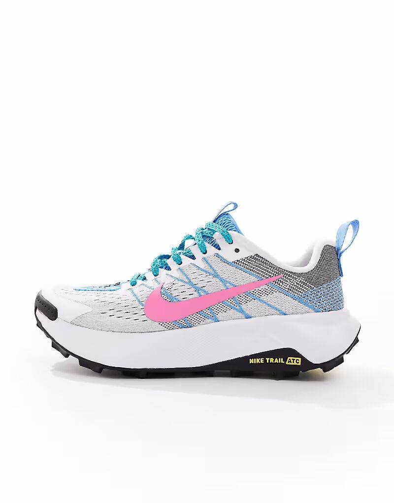 Кроссовки Nike Running ReactX Wildhorse белого и синего цветов — фото 2