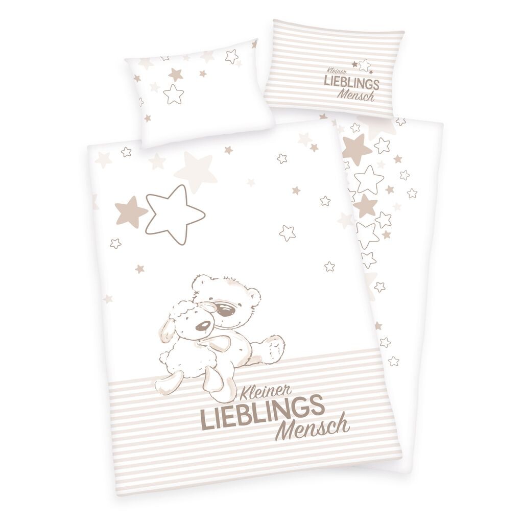 

Herding (Baby Best) "Little Favorite Person" органическое постельное белье/детское постельное белье/постельное белье для малышей, 100% хлопок (Renforce), 40х60+100х135 см, бежевый