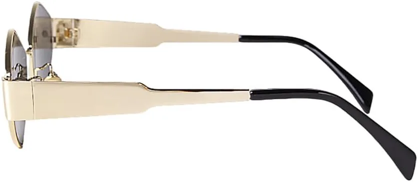 

Ретро металлические шестиугольные солнцезащитные очки для женщин и мужчин, модные солнцезащитные очки в стиле стимпанк, защита от ультрафиолета UV400 MTZJH, C11 Oval