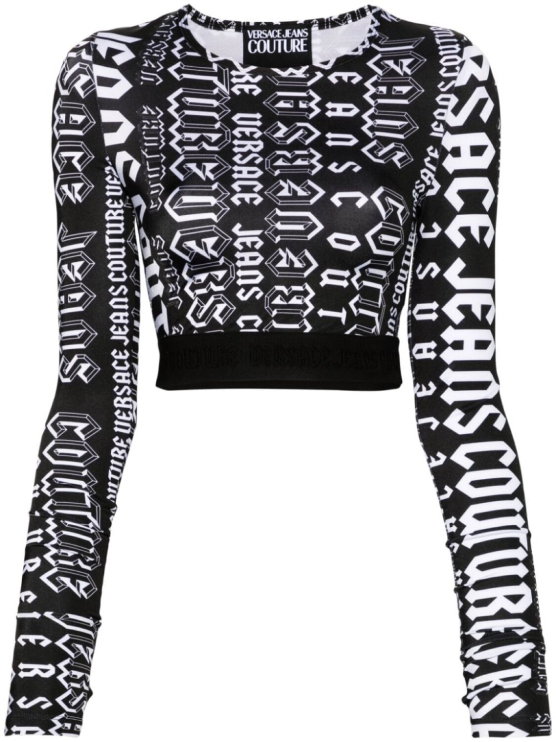 

Versace Jeans Couture укороченный топ Logomania, черный