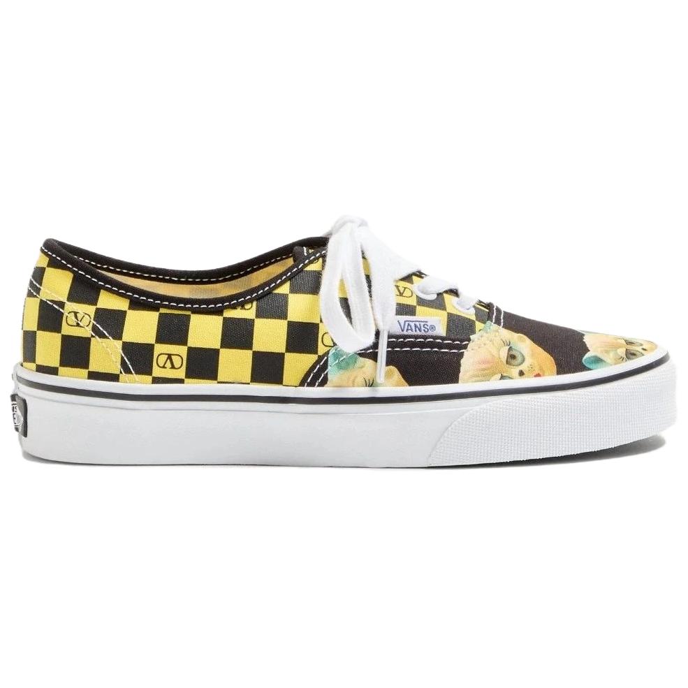 Vans Valentino x Authentic мужские скейтерские кроссовки black yellow — фото 3