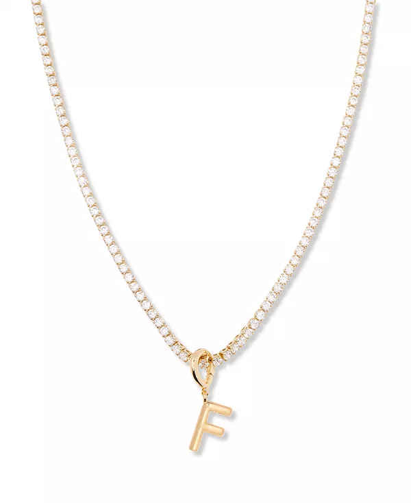 

Позолоченное мини-колье-теннисная цепочка с инициалами Изабеллы Brook & York, gold-f