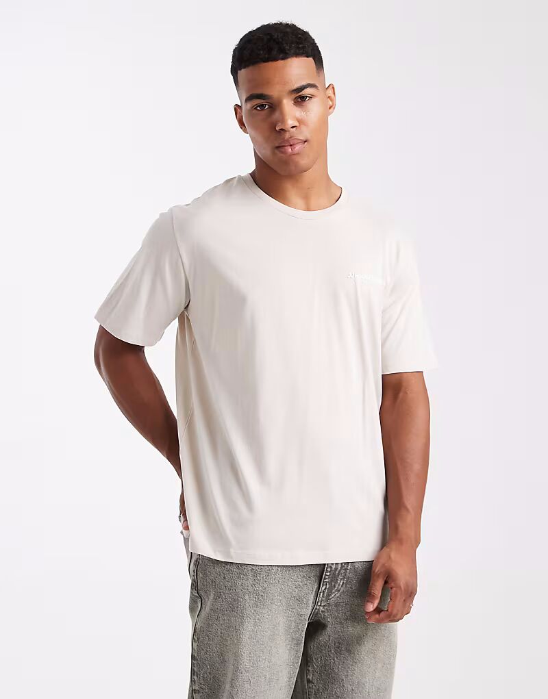 

Футболка с логотипом на груди кремового цвета Jj Rebel, Бежевый, Футболка с логотипом на груди кремового цвета Jj Rebel