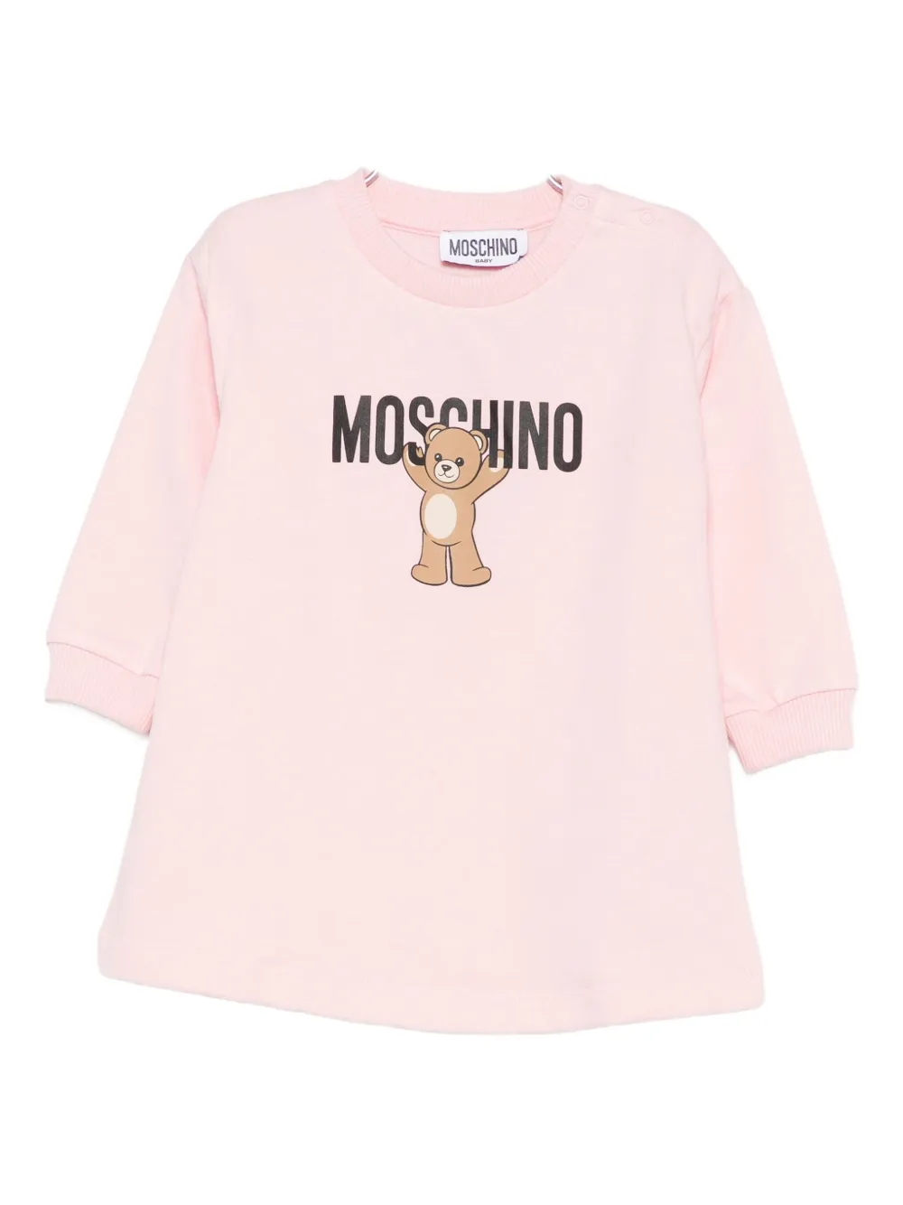 

Платье с принтом-логотипом Moschino Kids, розовый