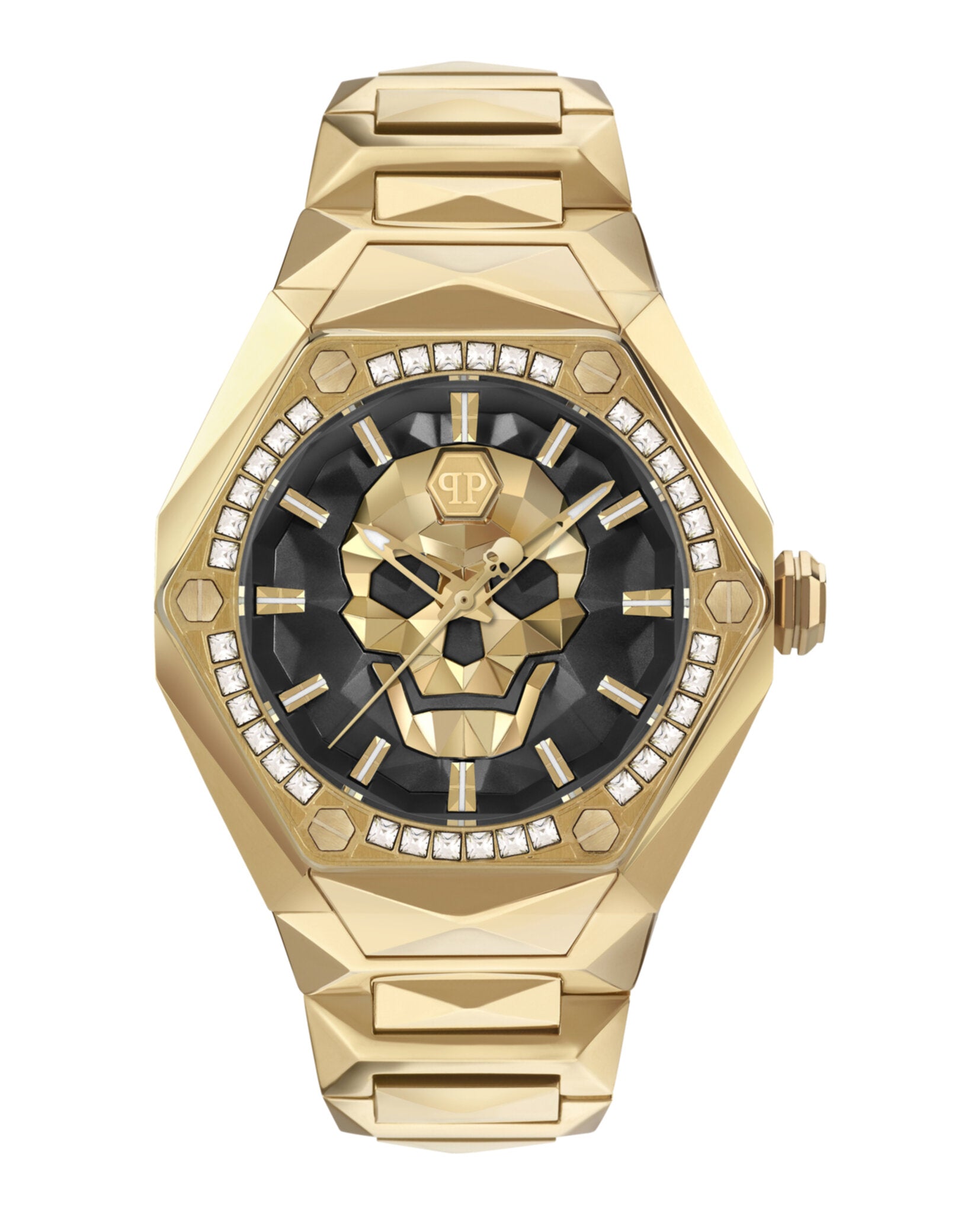 

Часы $kull Spikes Crystal PHILIPP PLEIN, золотой/золотой/черный