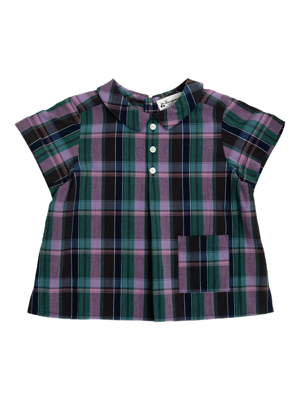 

Топ в клетку Bonpoint, фиолетовый